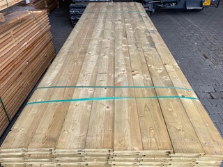 Ca. 133x Vuren Channelsiding Geïmpregneerd, 18x145mm, lengte 300cm